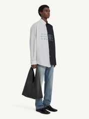 Two-Tone Cotton Poplin Shirt