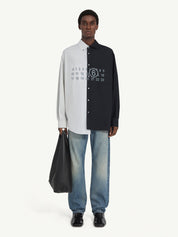 Two-Tone Cotton Poplin Shirt