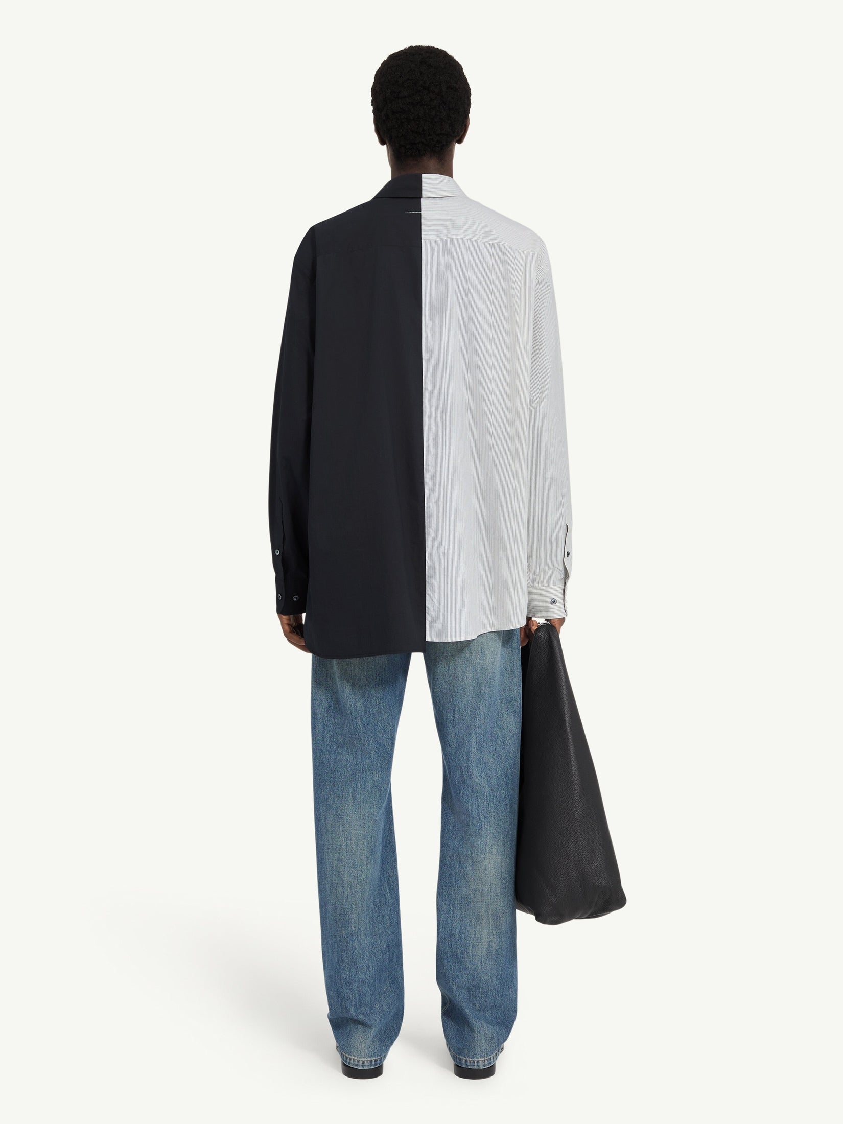 Two-Tone Cotton Poplin Shirt
