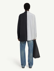Two-Tone Cotton Poplin Shirt