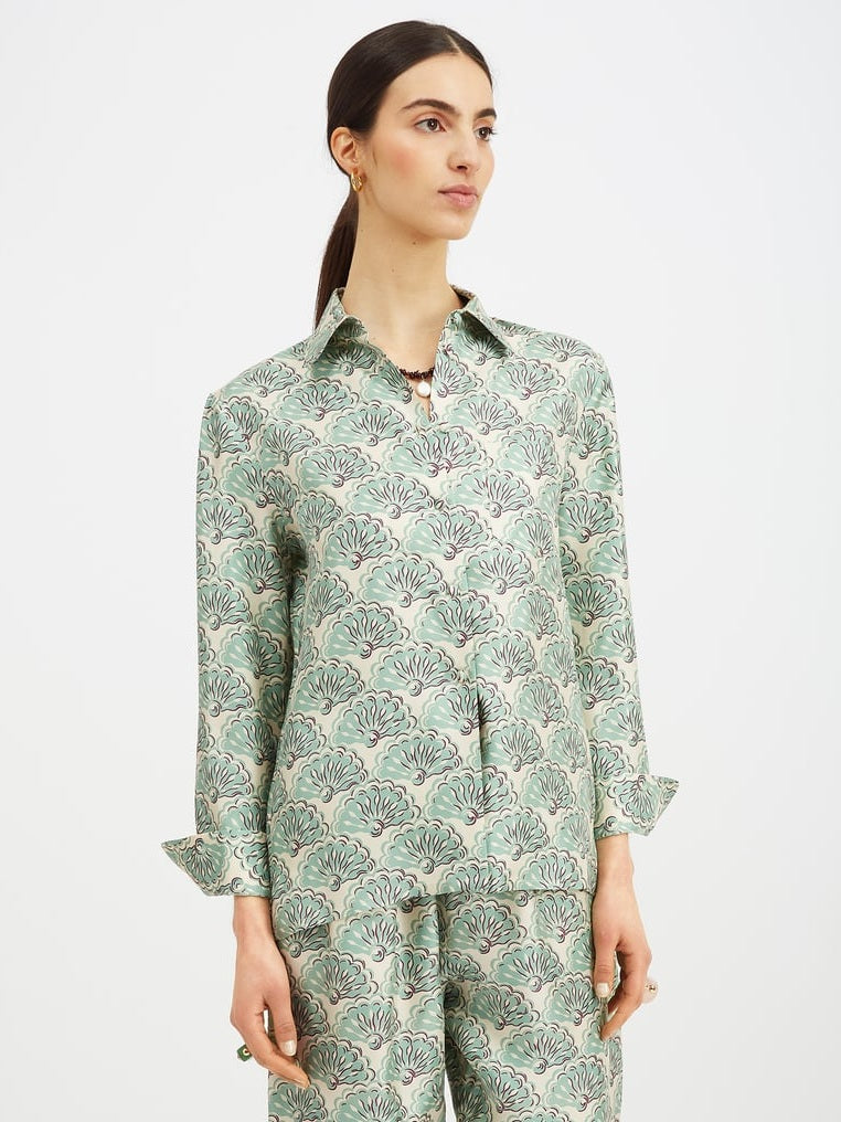 Boy shirt silk twill fans