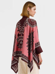Foulard shirt oltrarno placée pink in silk twill