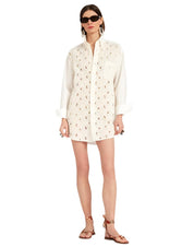 Lacey Better Than Your Boyfriend's Shirt Solid Ivory in Sangallo