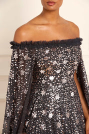 Shooting Stars Cape Ankle Gown