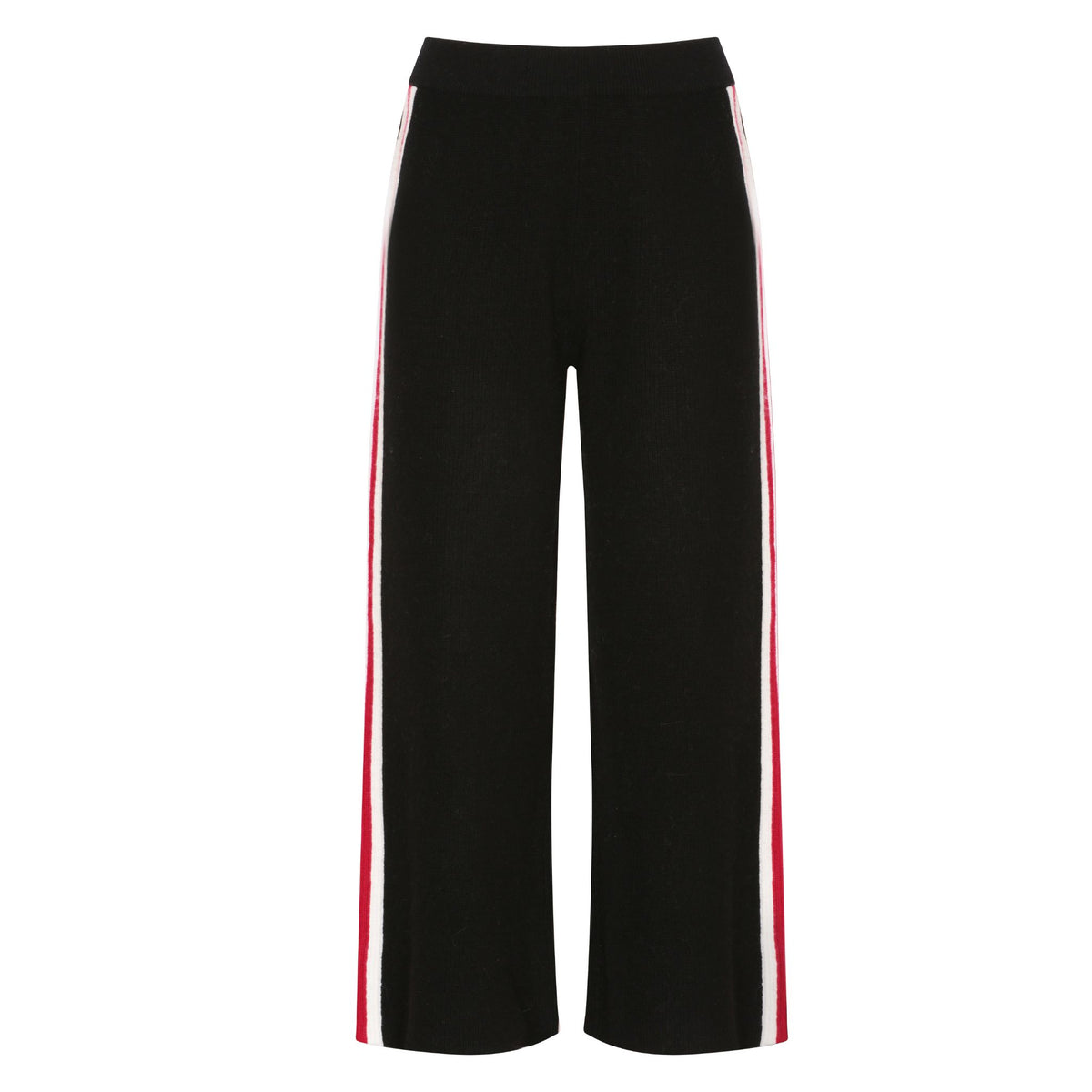 THE SIDE STRIPE STRAIGHT LEG PANTS IN BLACK