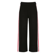 THE SIDE STRIPE STRAIGHT LEG PANTS IN BLACK