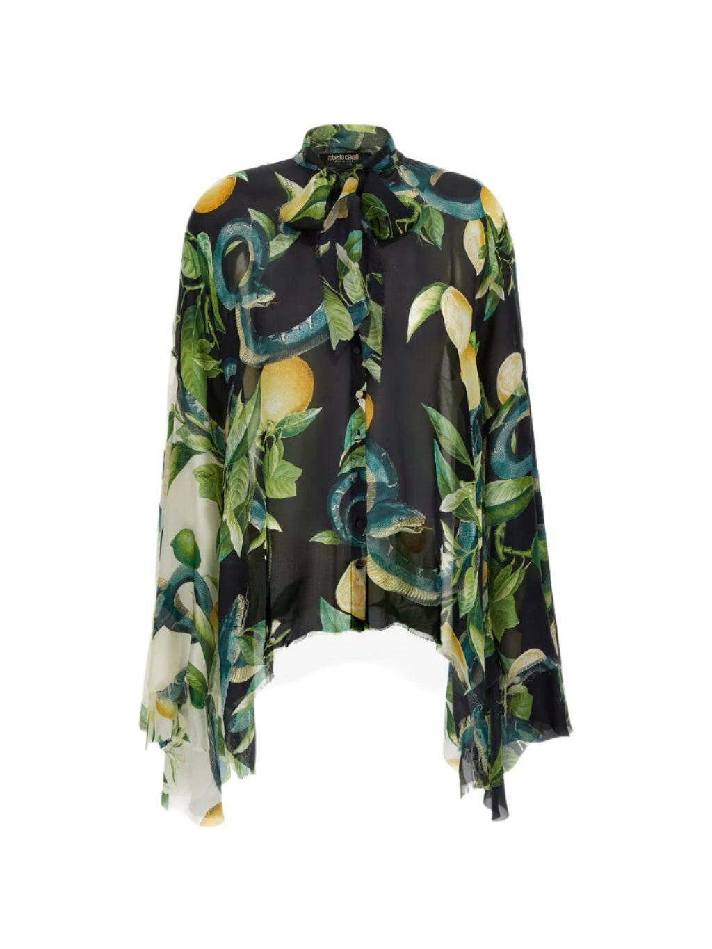 Blouse with lemon print