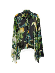 Blouse with lemon print