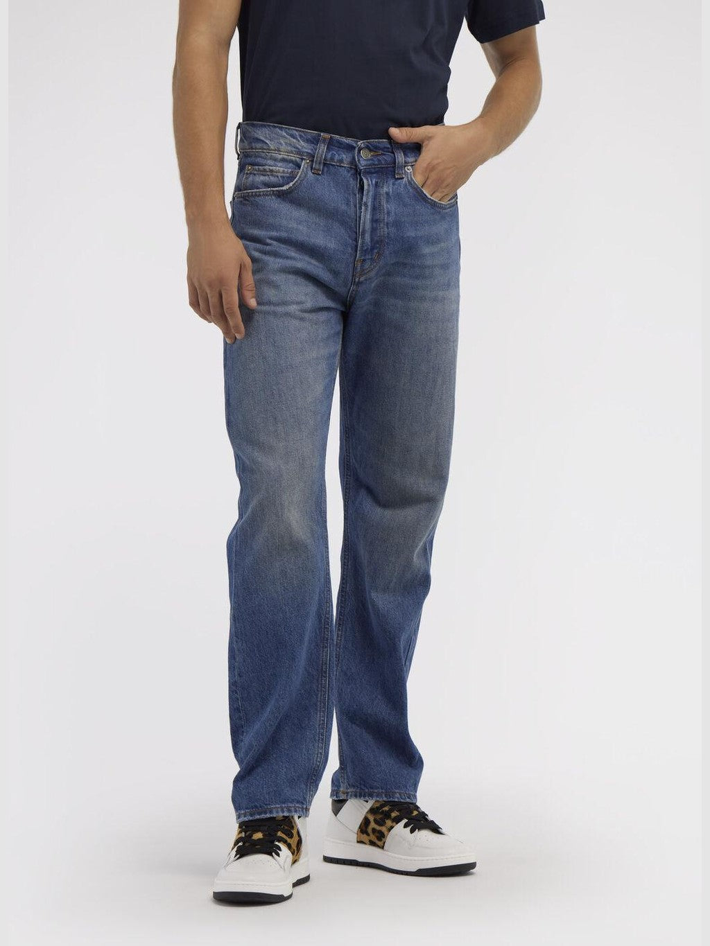 Medium-dark wash jeans