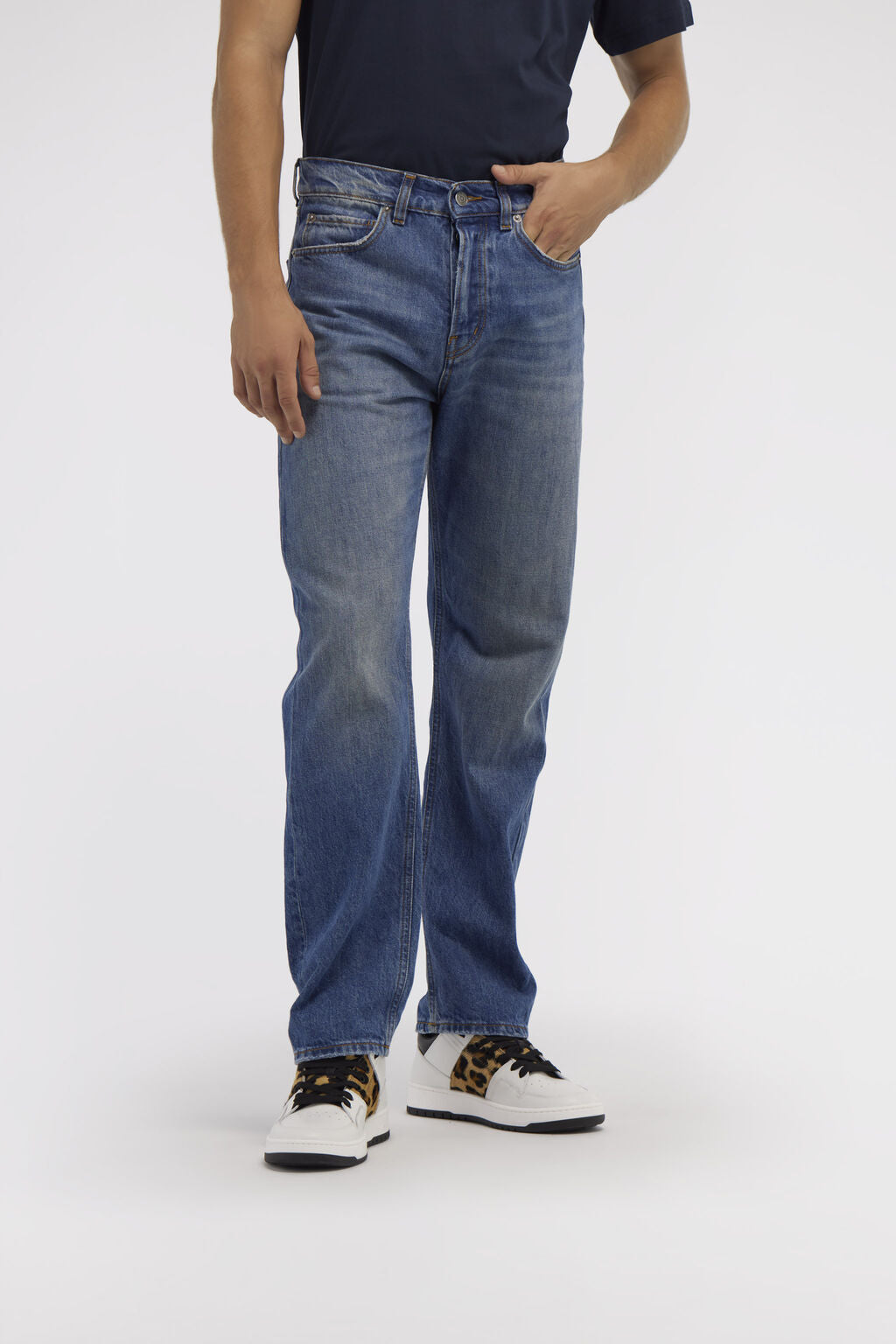 Medium-dark wash jeans