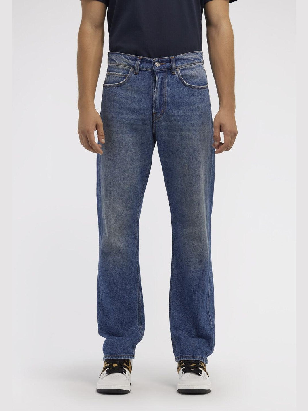 Medium-dark wash jeans