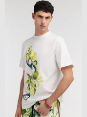 Lemon and snake print t-shirt
