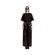 NYLON WIDE LEG PANTS BLACK