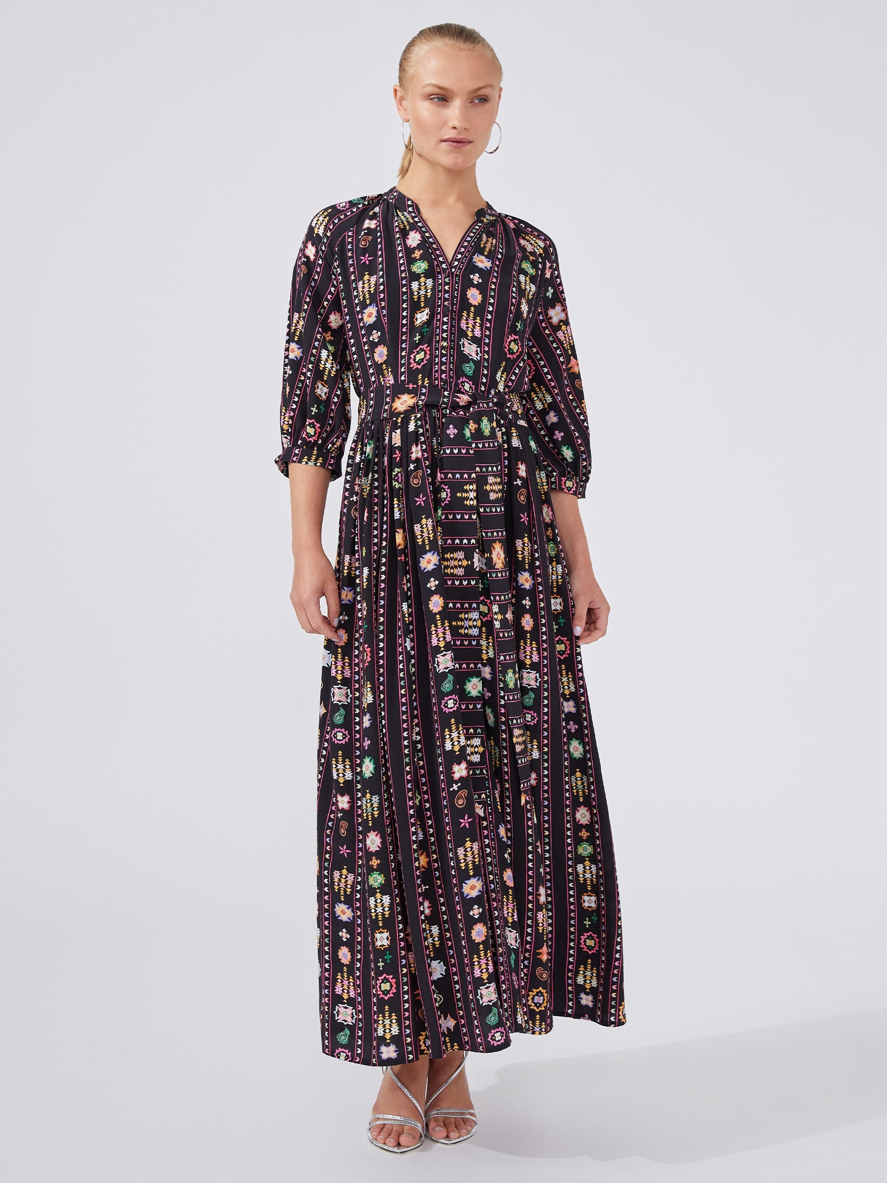 ESMERALDA VISCOSE VOLUME MAXI SHIRT DRESS