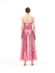 Midi dress in sequins
