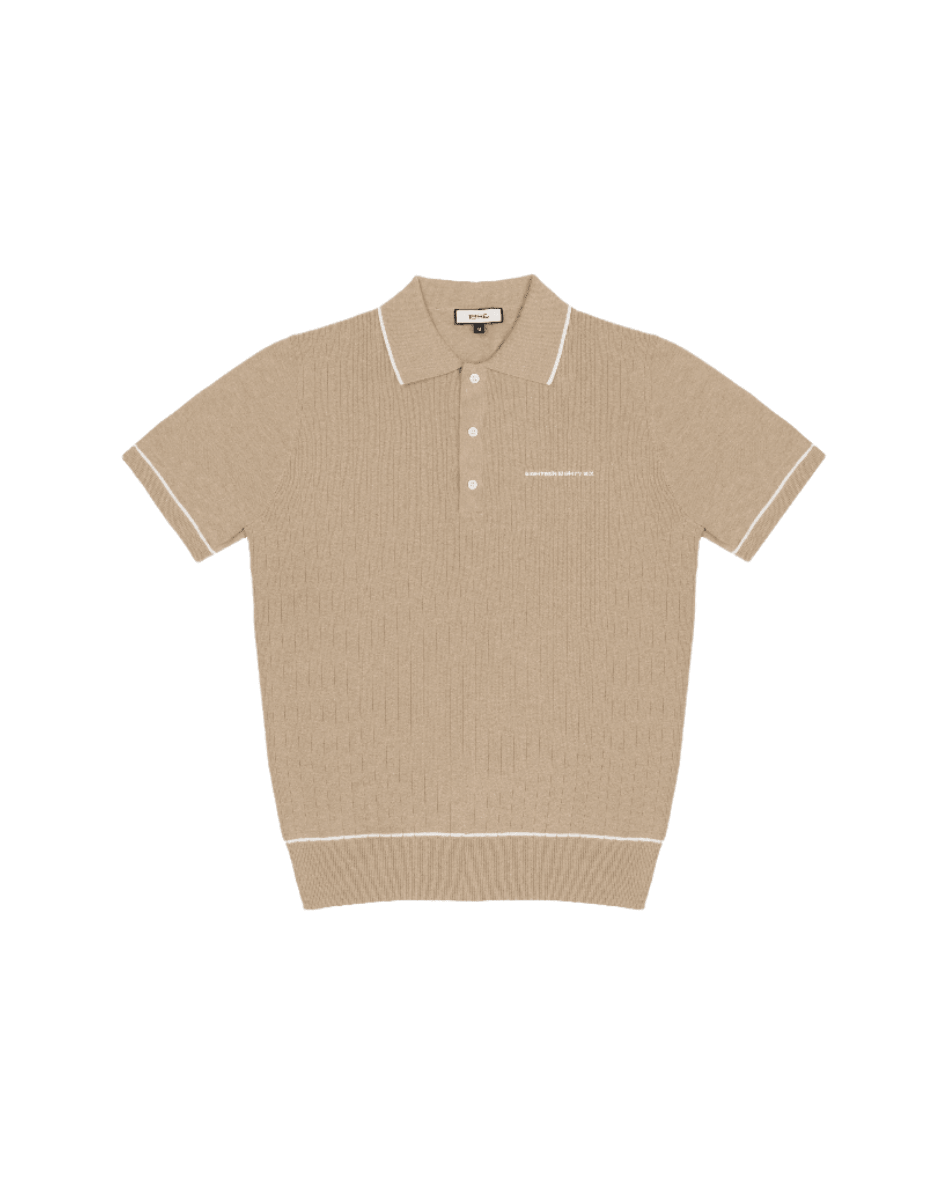 1886 KNITTED BEIGE POLO