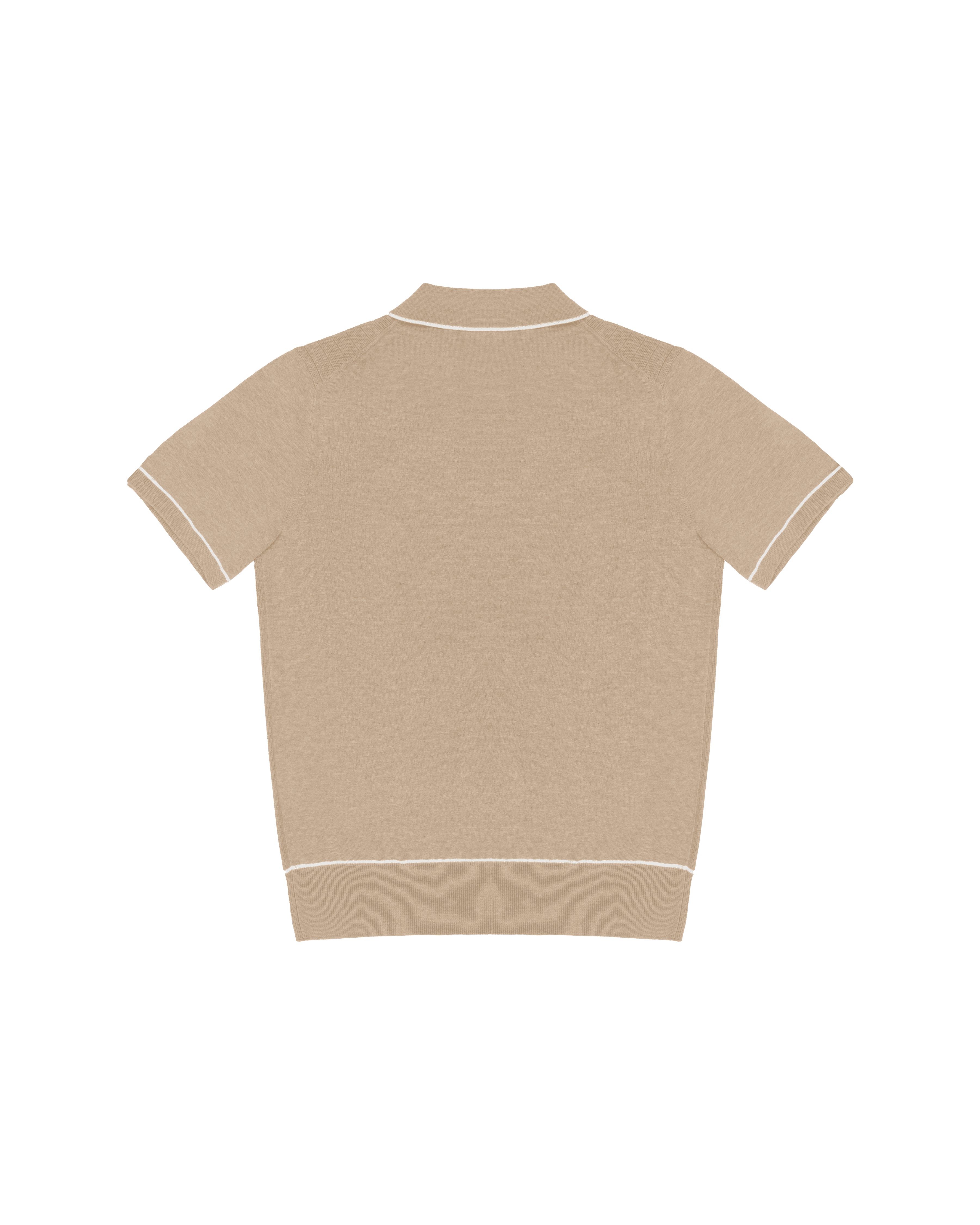 1886 KNITTED BEIGE POLO