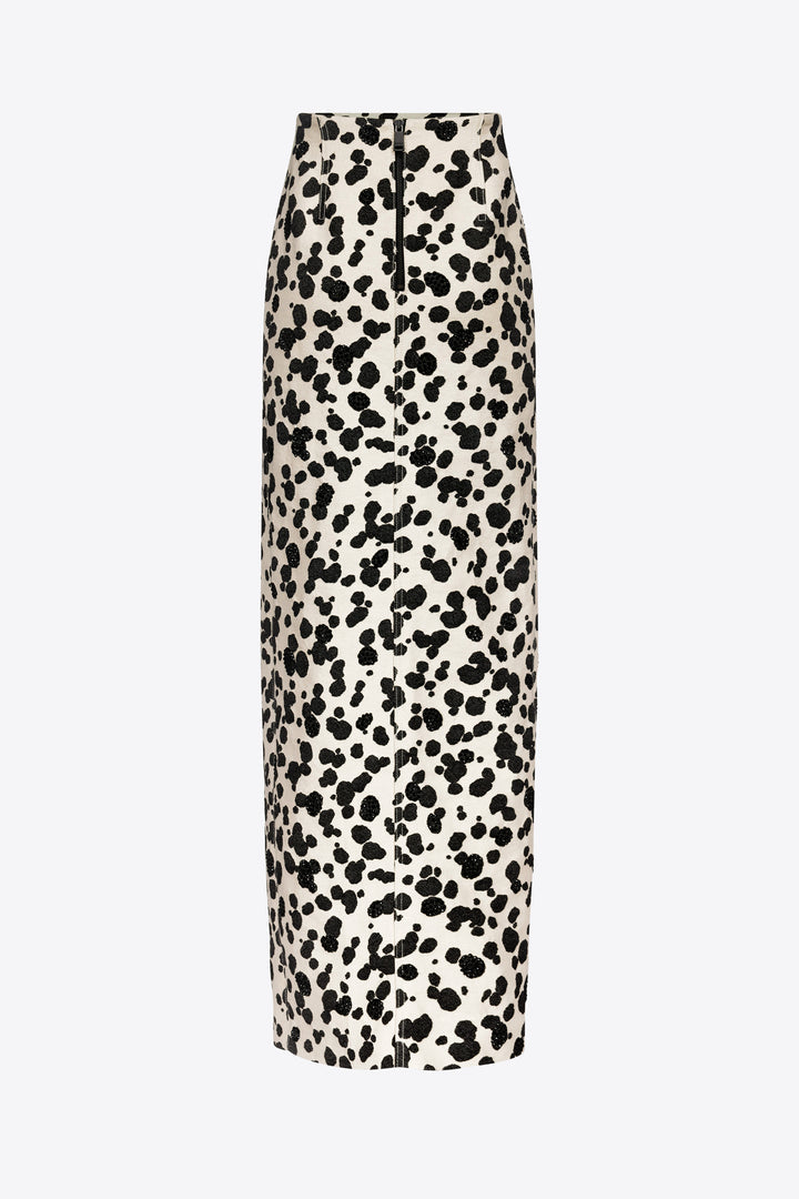 DALMATIAN DENIM MIDI SKIRT