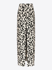 Dalmatian denim midi skirt
