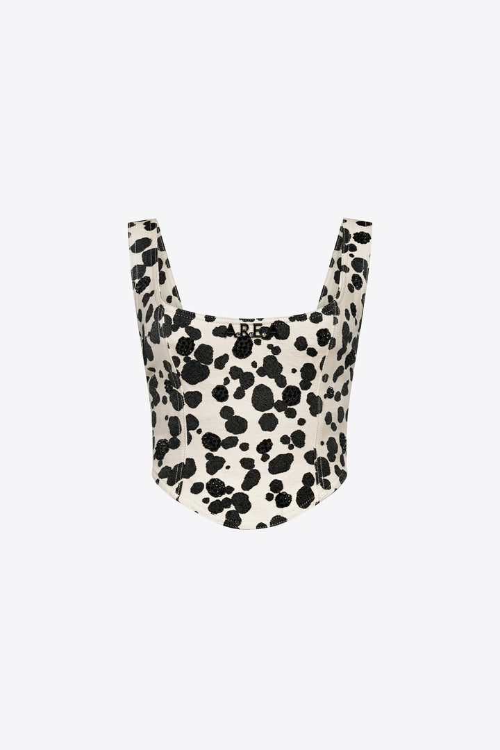 DALMATIAN DENIM CORSET TOP
