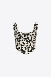 DALMATIAN DENIM CORSET TOP