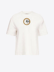 Crystal eyelet relaxed t-shirt