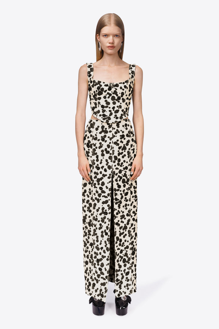 DALMATIAN DENIM MIDI SKIRT