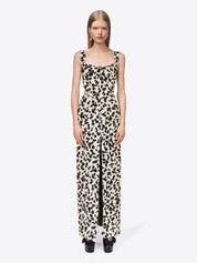 Dalmatian denim midi skirt
