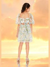 Mila embroidered mini dress
