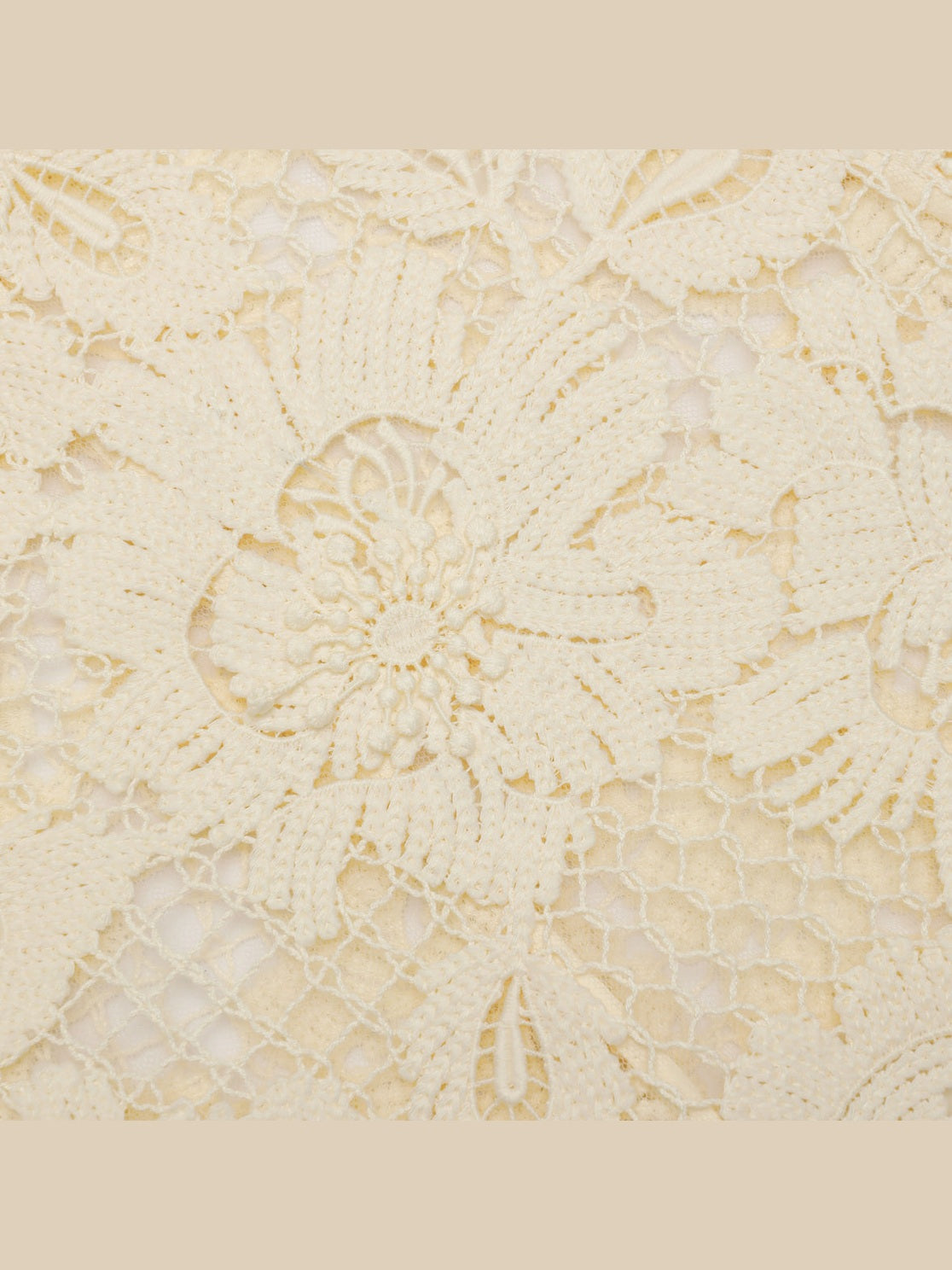 Yellow crochet lace midi dress