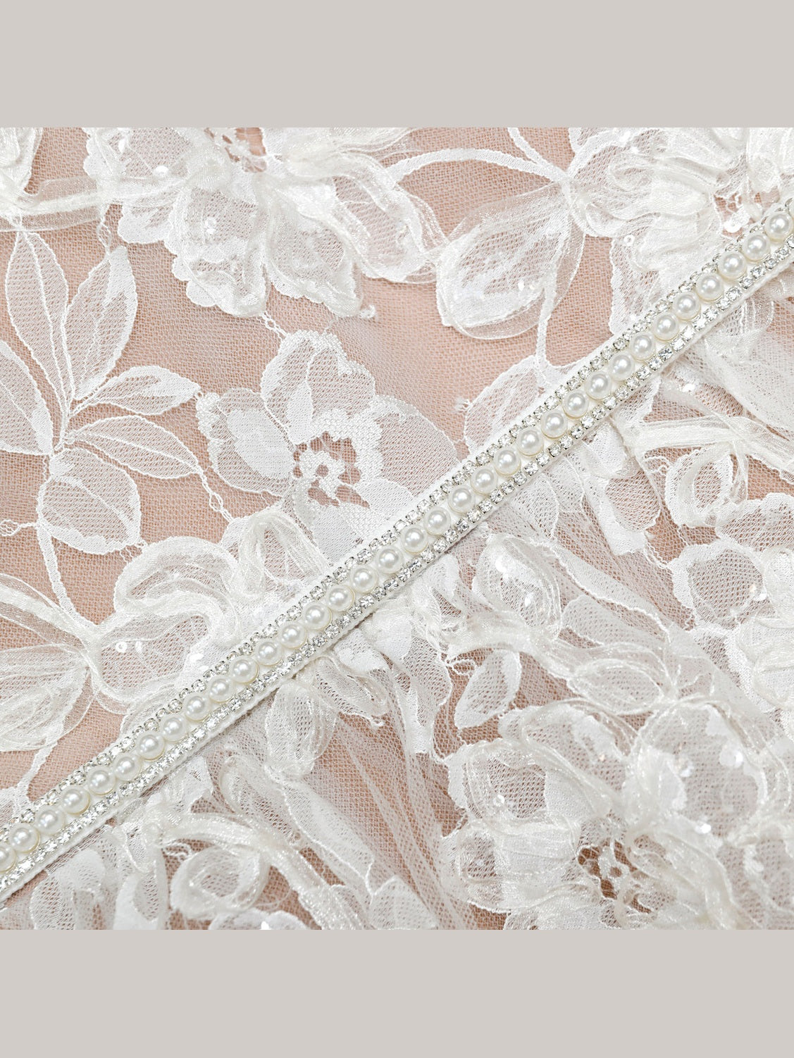 White sequin lace tiered maxi dress