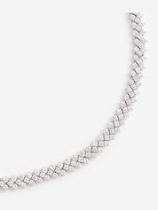 Silver crystal necklace