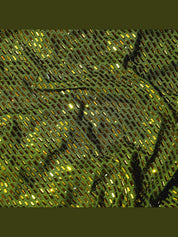 Olive rhinestone mesh midi dress