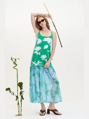Ginger flower print tank dress