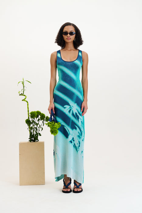 Nikki window print tank dress