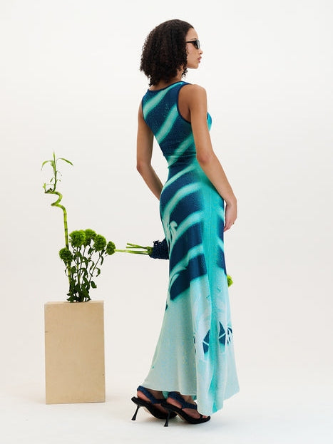 Nikki window print tank dress