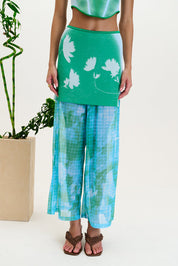 Anise flower print pants