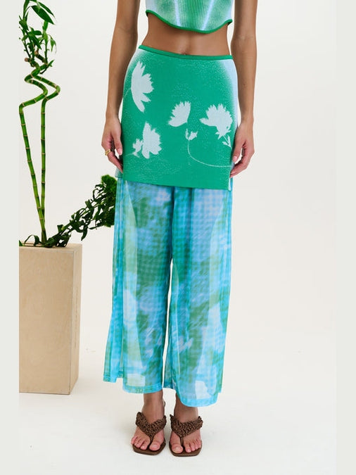 Anise flower print pants