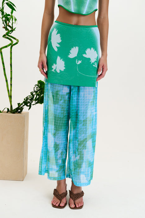 Anise flower print pants