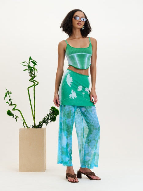Anise flower print pants