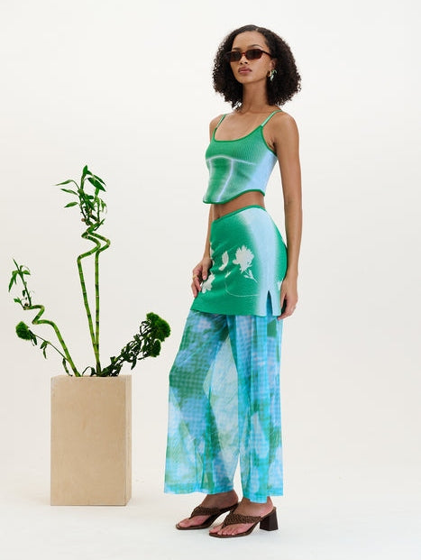 Anise flower print pants