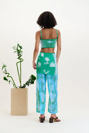 Anise flower print pants
