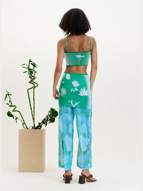 Anise flower print pants