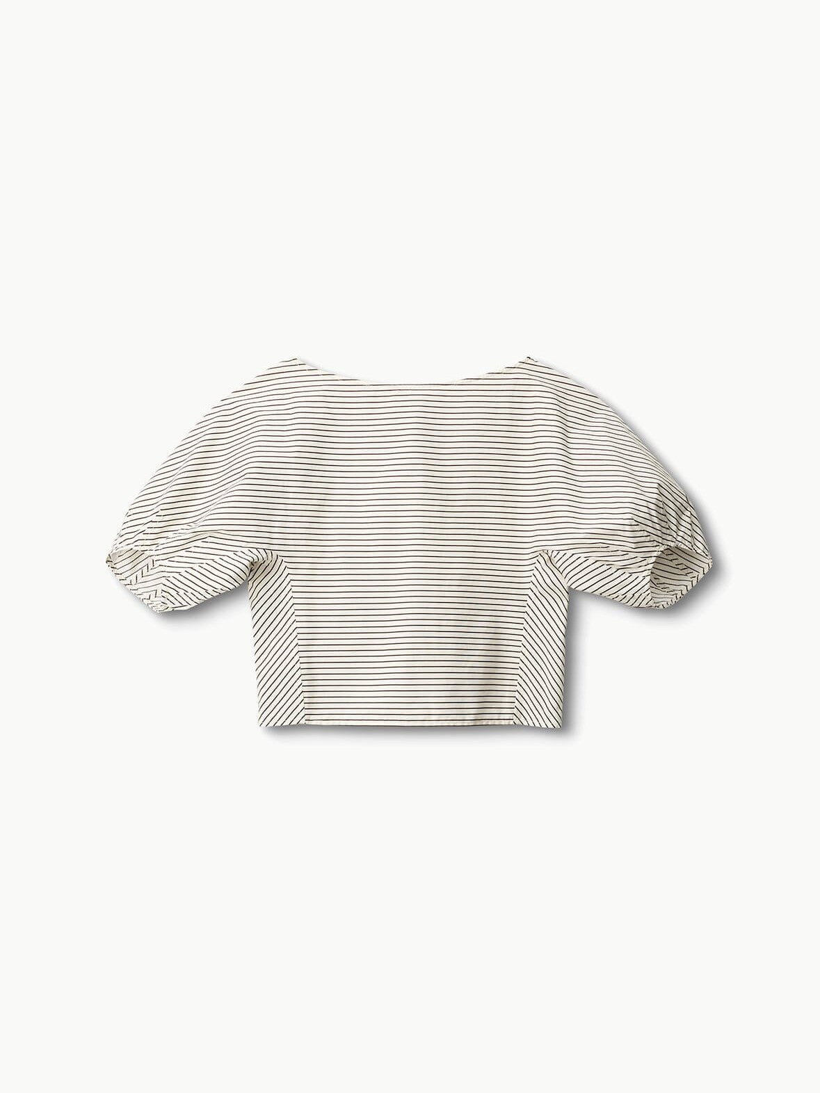 Didi top ivory dark oak micro stripe