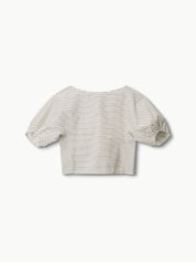 Didi top ivory dark oak micro stripe