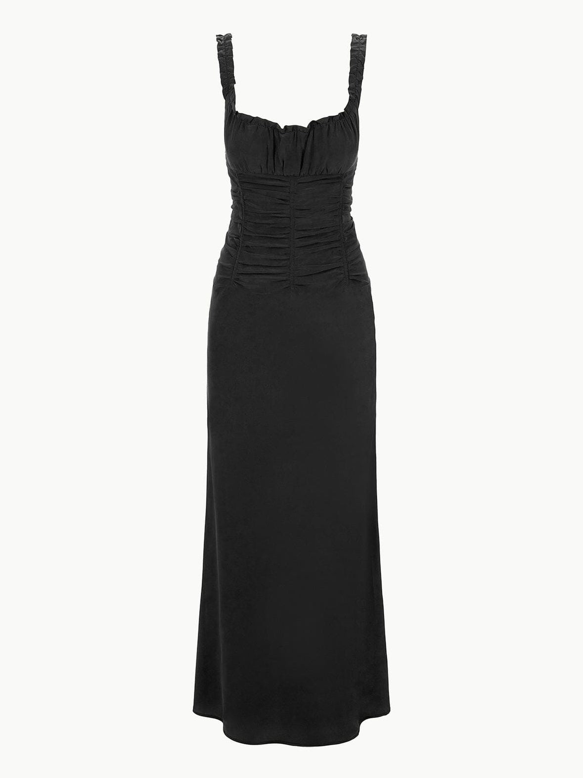 Nic silk maxi dress black