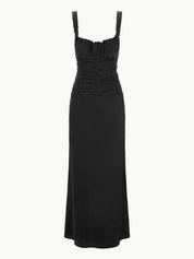 Nic silk maxi dress black