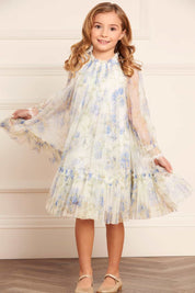 SUMMER POSY LONG SLEEVE KIDS DRESS