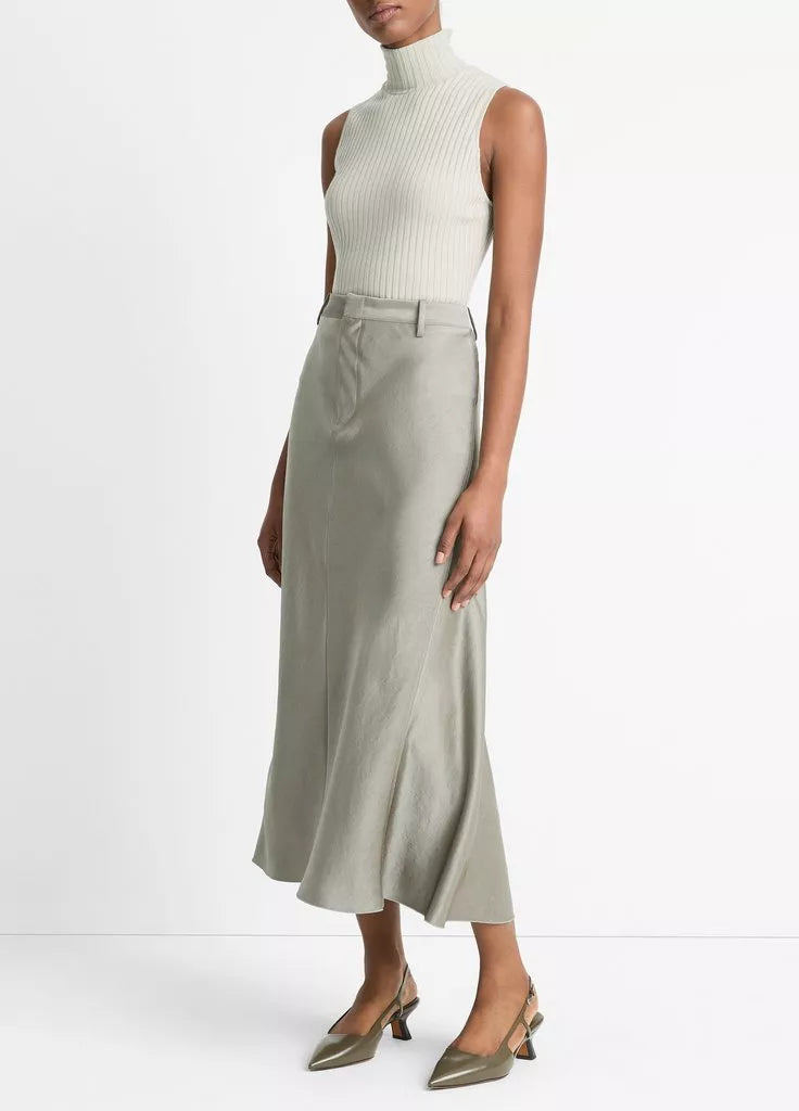 SATIN TROUSER A LINE SKIRT