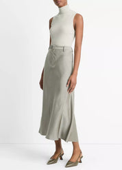 SATIN TROUSER A LINE SKIRT